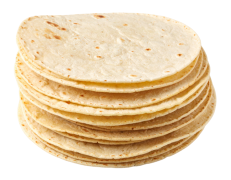 Tortilla stack isolated on transparent background png