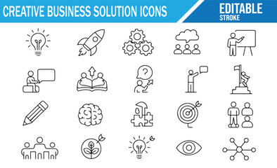 Vector Business Icons for Strategy, Success, and Professional Development