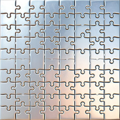Abstract tickler jigsaw puzzle metallic silver