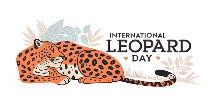 Illustration of a leopard for international leopard day celebration - Powered by Adobe