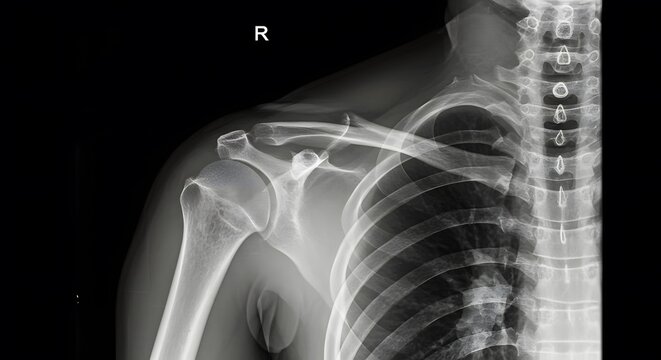 Fractured Clavicle X-ray Scan Human Collarbone Injury