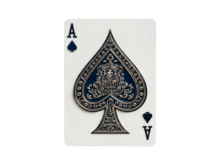 Ace of Spades Playing Card Isolated on Transparent Background