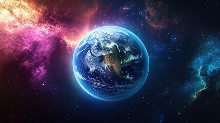 High-resolution close-up of Earth glowing with vivid