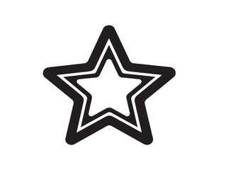 Elegant Star Icon Silhouette Vector Illustration in Modern Minimal Art Style