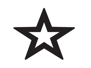 Modern Minimal Star Icon Silhouette Vector Design for Creative Artwork Use