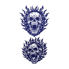 Obraz premium tribal skull tattoo