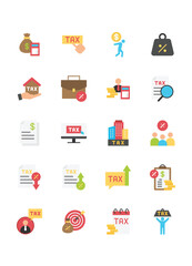 set of finance icons, loan, debt