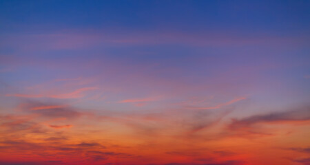 Colorful morning sky and clouds backdrop,Sunset sky for background or sunrise sky and cloud at morning. 