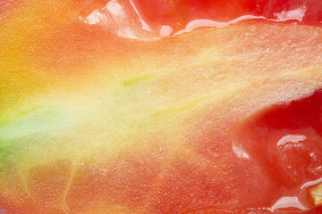 Macro tomato texture,Tomato texture as a background. A close shot of a Tomato . Macro photo. Tomato . Close-up