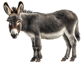 Isolated Donkey on Transparent Background for Creative Use