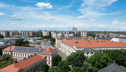 Obraz premium Debrecen Hungary view of the city from the top of the Reformed Cathedral beautiful cityscape
