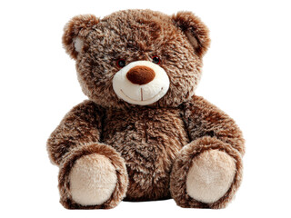 Obraz premium Soft and Cuddly Brown Teddy Bear on Transparent Background