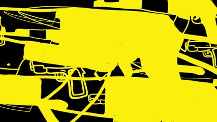 Yellow Scribble Transition with fun cartoon sketch style, perfect for dynamic reels and shorts.