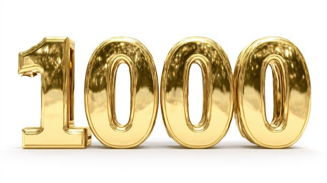 Gold 1000 number, celebratory
