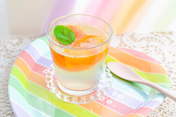ピーチ炭酸ゼリー
