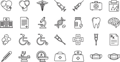 Healthcare and Medical Icons A Comprehensive Collection for Professional Use