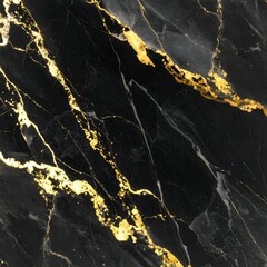 Black marble with gold veins