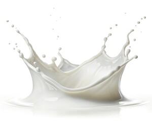 Milk splash isolated on white background