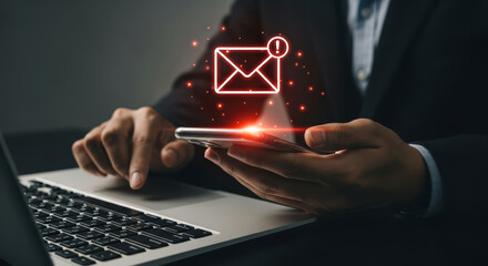 Never miss a message with instant alerts on your phone while working at your modern laptop today