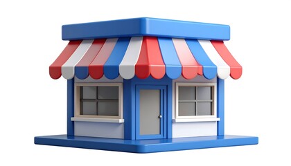 Simple 3D model of a small shop