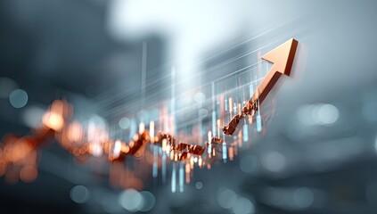 Abstract financial growth chart graphic