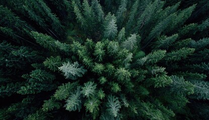 Dense forest canopy viewed from above