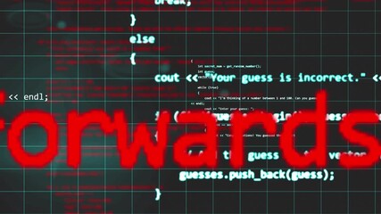 Abstract programming code interface with red text and green grid, depicting a cybersecurity or hacking theme. Ideal for tech, data, digital crime, or futuristic concepts - Powered by Adobe