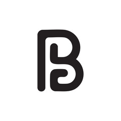 Creative P and B Monogram Logo Design on White Background