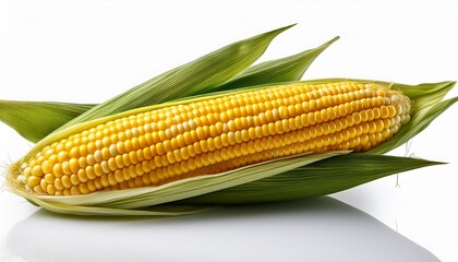 corn on the cob isolated on white background