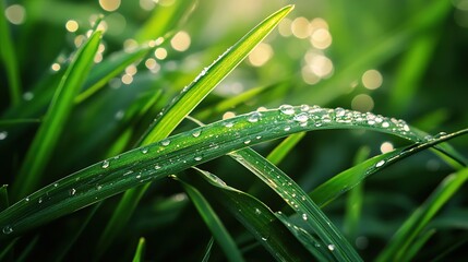 Naklejka premium Macro detail of water droplets forming patterns on wet