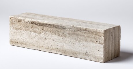 Fototapeta premium Light beige rectangular stone block