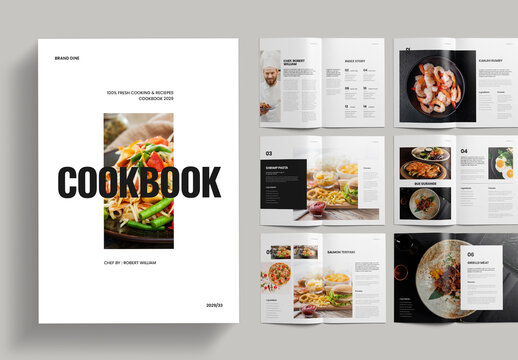 Cookbook Recipe Book Layout