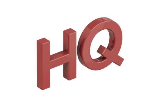 3D rendered HQ letters, red, glossy, isolated on transparent background. background removed