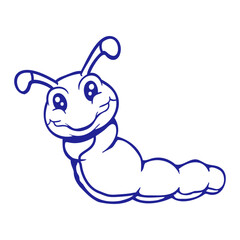 Caterpillar sweet little happy smile cute friendly