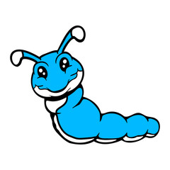 Caterpillar sweet little happy smile cute friendly