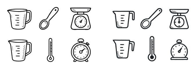 Sketchy Kitchen Measuring Icons