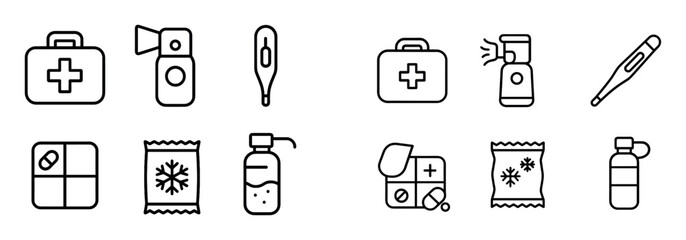 Fototapeta premium Portable Health Device Icons