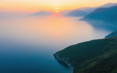 sunrise over the river