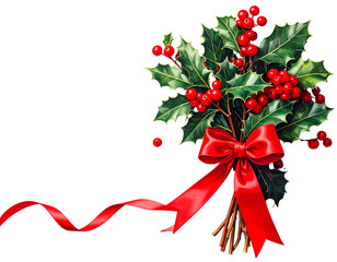 Firefly_Christmas decoration - Firefly_Christmas Holly with Ribbon