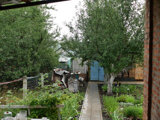 Idyllic Rural Garden with a Path