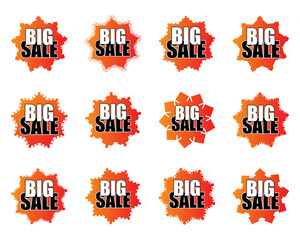 Big Sale Badge Vector Set Discount Promotion Labels and Stickers Collection