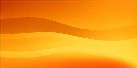 Abstract vector background with dynamic orange and yellow flowing waves