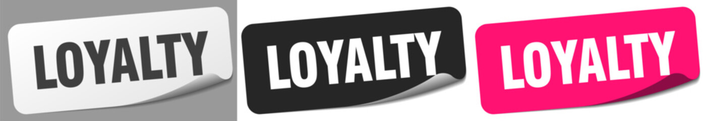 loyalty sticker. loyalty sticker set on white background