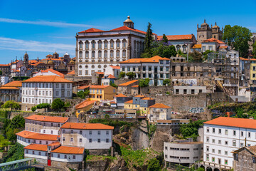 Cais da Ribeira, the riverfront area along river Douro in Porto, Portugal