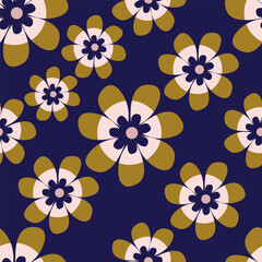 Seamless flowers pattern. Hand draw abstract pattern
