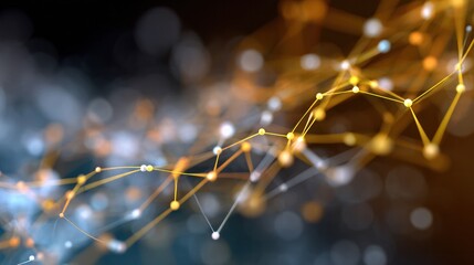 Digital Connections: An abstract representation of interconnected nodes and lines, symbolizing the complex relationships and networks in the digital age. A visual exploration of data, communication.