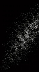 Obraz premium Abstract Digital Network Plexus on Black Background.