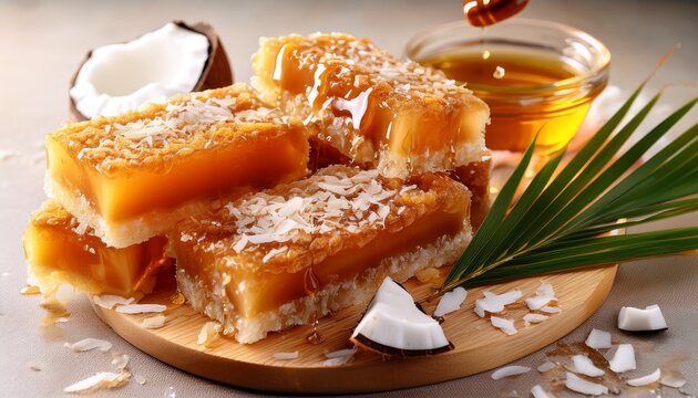 coconut bars with honey generated ai