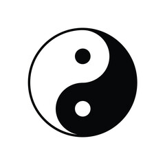 Yin Yang symbol vector illustration