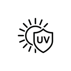 Obraz premium UV protection symbol, sun shield icon